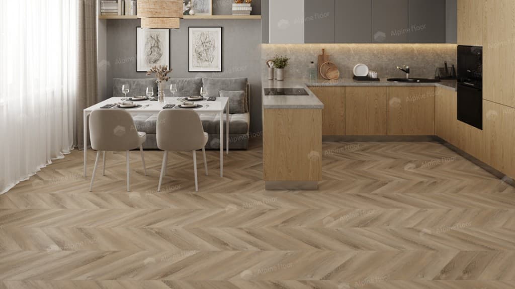 LVT плитка  Дуб Синистра Chevron ECO 20-6